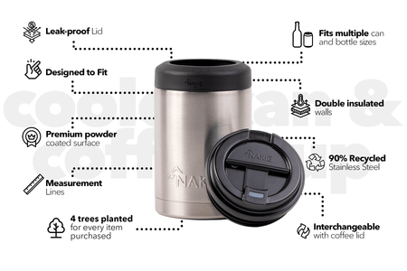 Classic Silver - Cooler & Coffee Cup
