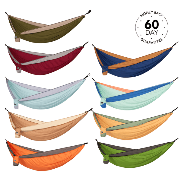 Studio shots featuring Nakie's hammocks in all available colors