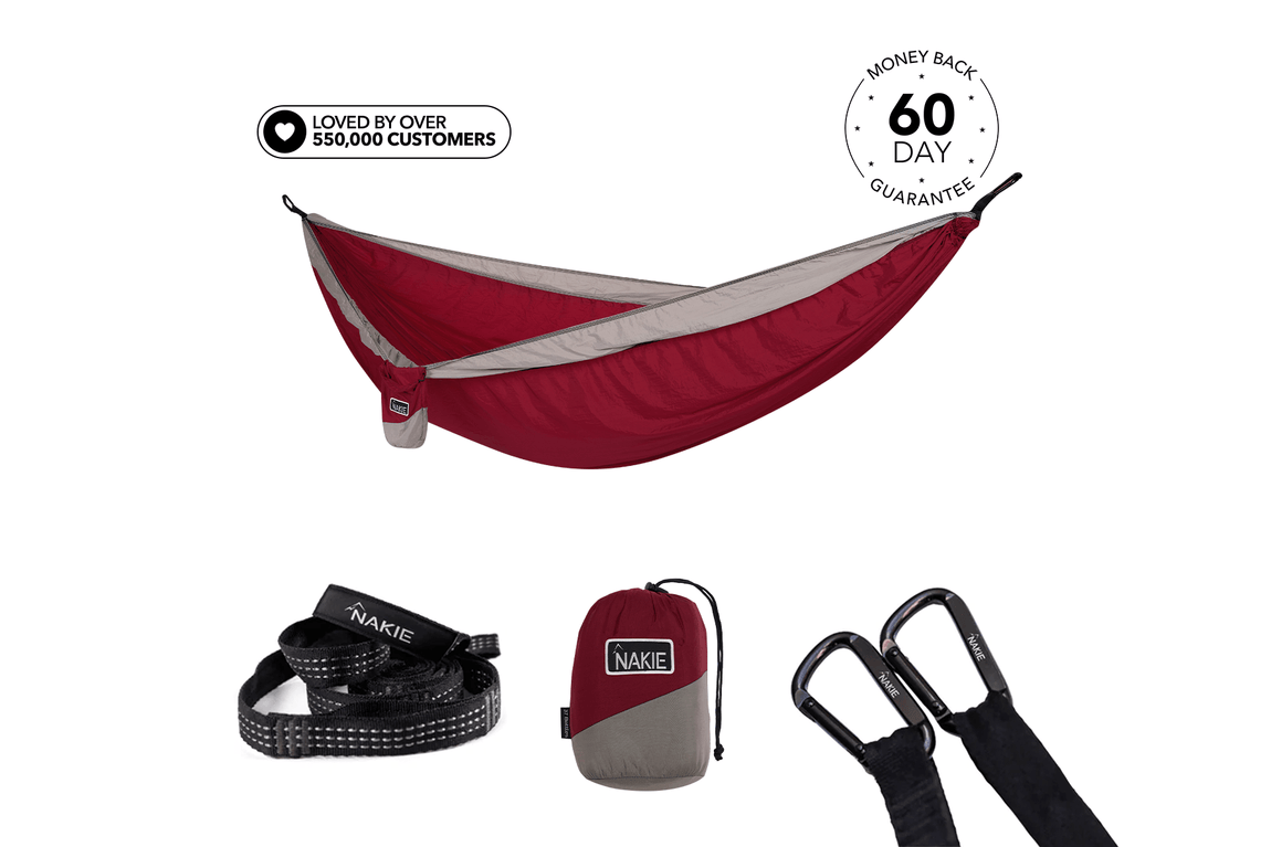 Merlot Red - Recycled Hammock with Straps
