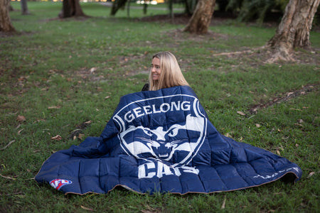 Geelong Cats - AFL Sustainable Down Puffy Blanket