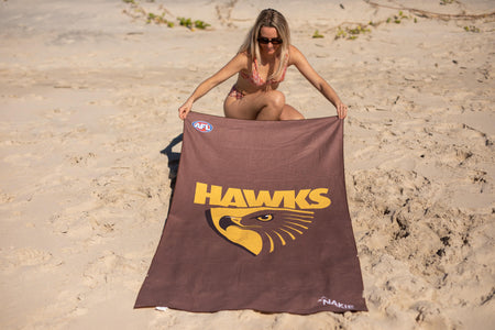 Hawthorn Hawks - AFL Recycled Sand Free Beach Towel