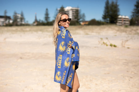 West Coast Eagles - AFL Recycled Sand Free Beach Towel