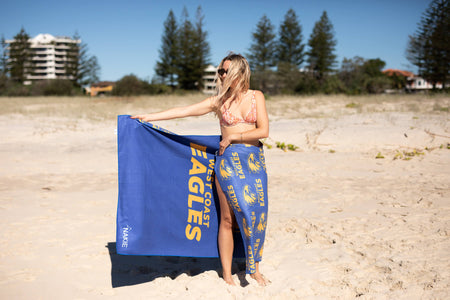 West Coast Eagles - AFL Recycled Sand Free Beach Towel