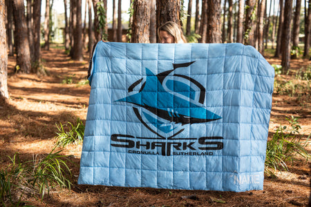 Sharks - NRL Sustainable Down Puffy Blanket