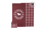 Burgundy Ringers Western beach towel with bull logo and matching small pouch, displayed flat with 60-day money back preview #12