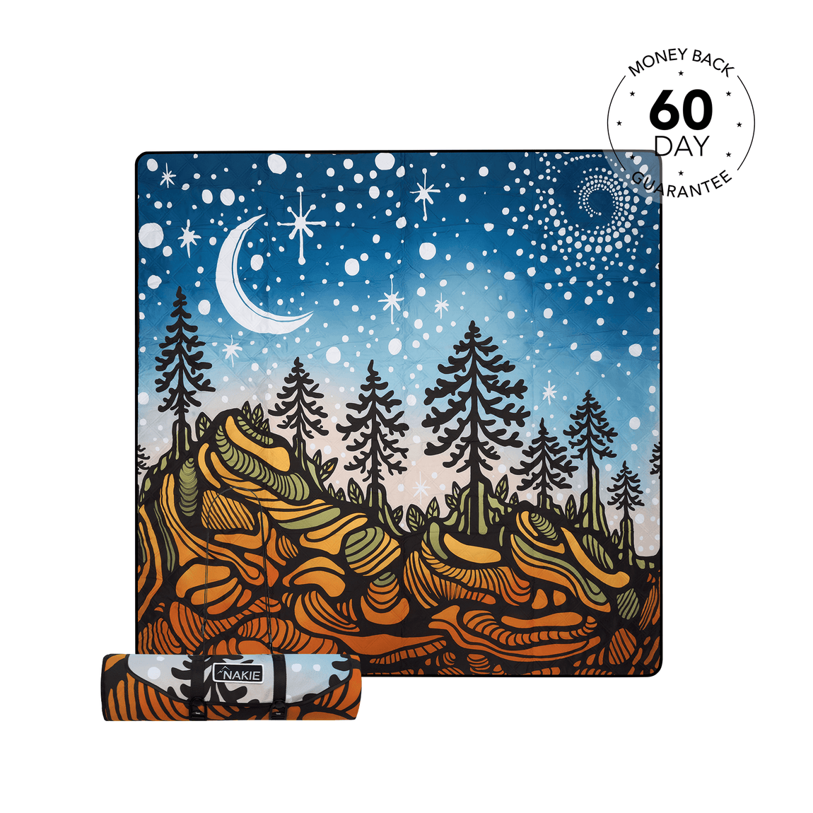 Starry Nights - Recycled Picnic Blanket