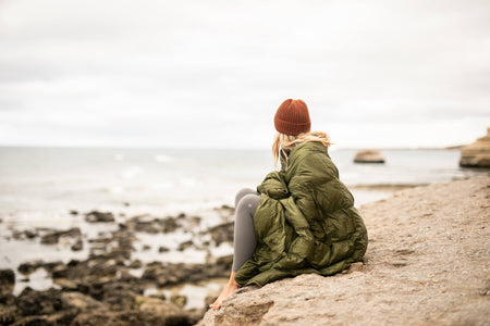 Olive Green - Sustainable Down Puffy Blanket